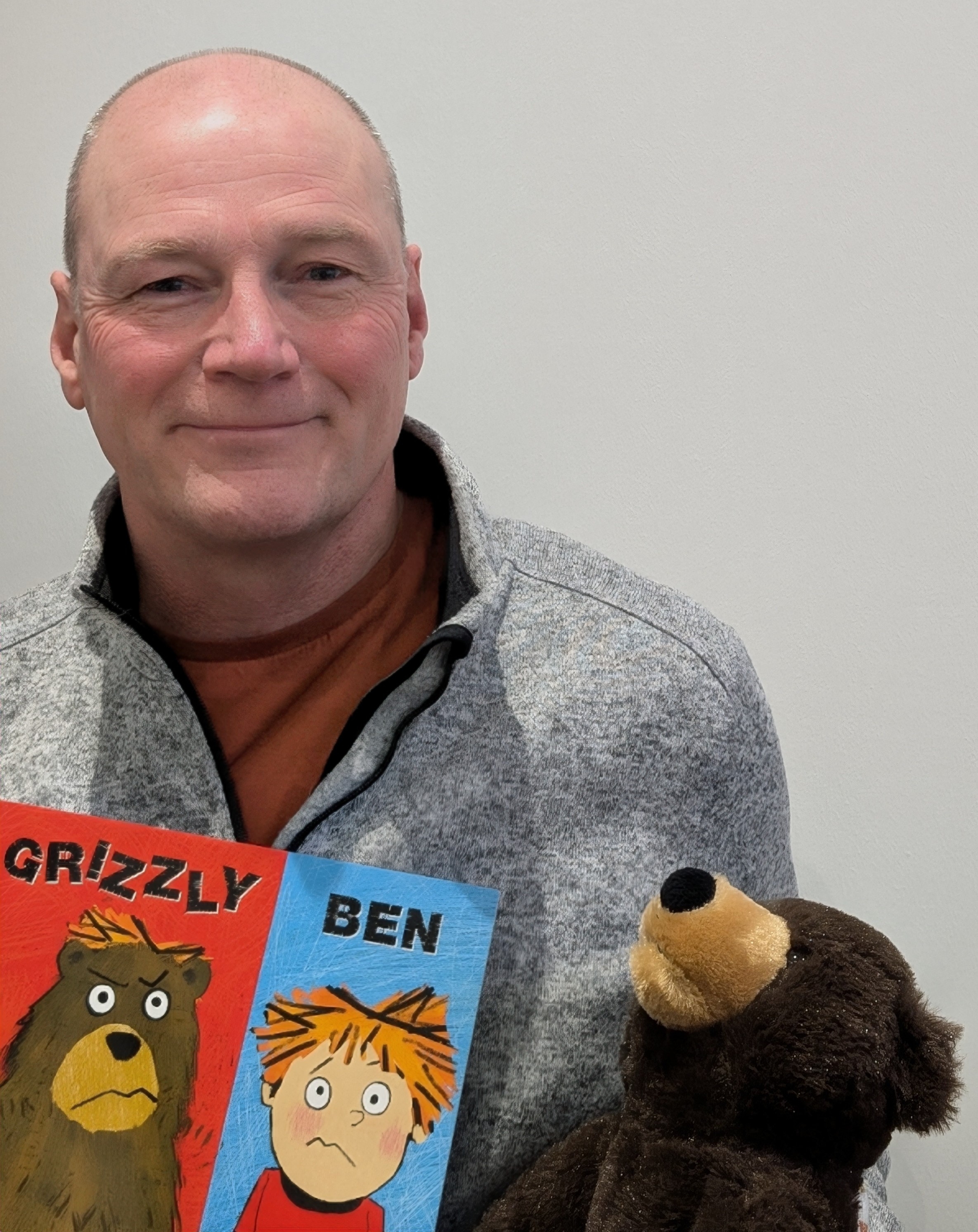 Alan Dapre author with Max and his My dog Max picture book